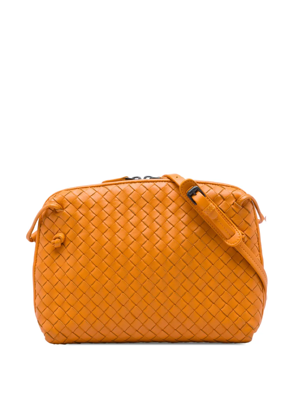 Bottega Veneta Pre-Owned 2012-2026 Nappa Intrecciato Nodini crossbody bag - Orange