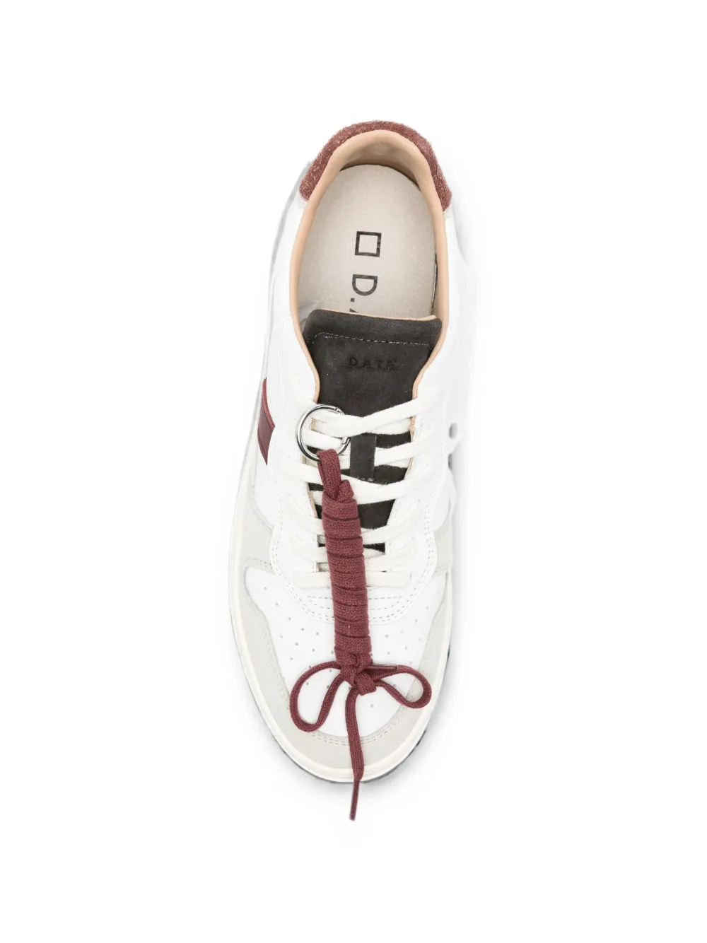 D.A.T.E. Court 2.0 Vintage panelled leather sneakers Wit