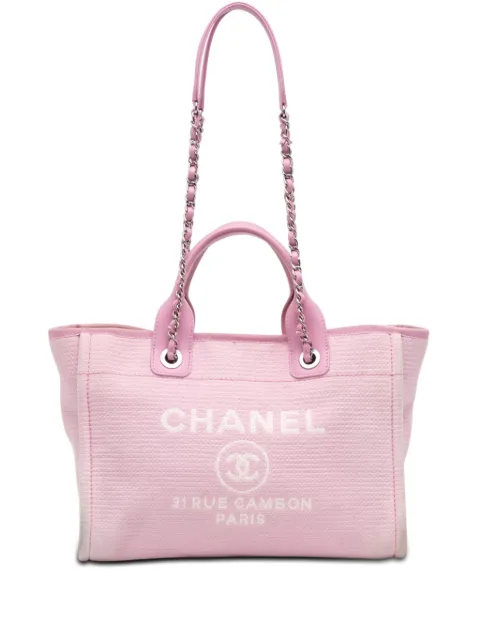 CHANEL Pre-Owned 2021-2026 Small Canvas Deauville Tote satchel