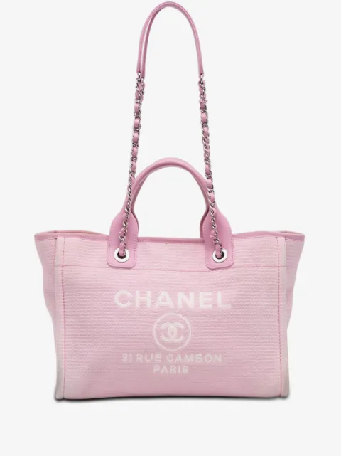 CHANEL Pre-Owned 2021-2026 Small Canvas Deauville Tote satchel