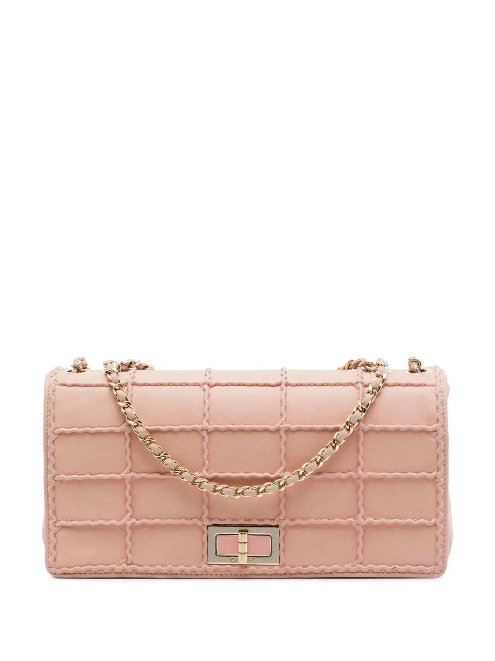 CHANEL Pre-Owned 2016-2017 Chocolate Bar Lambskin Reissue 2.55 Flap crossbody bag - Pink
