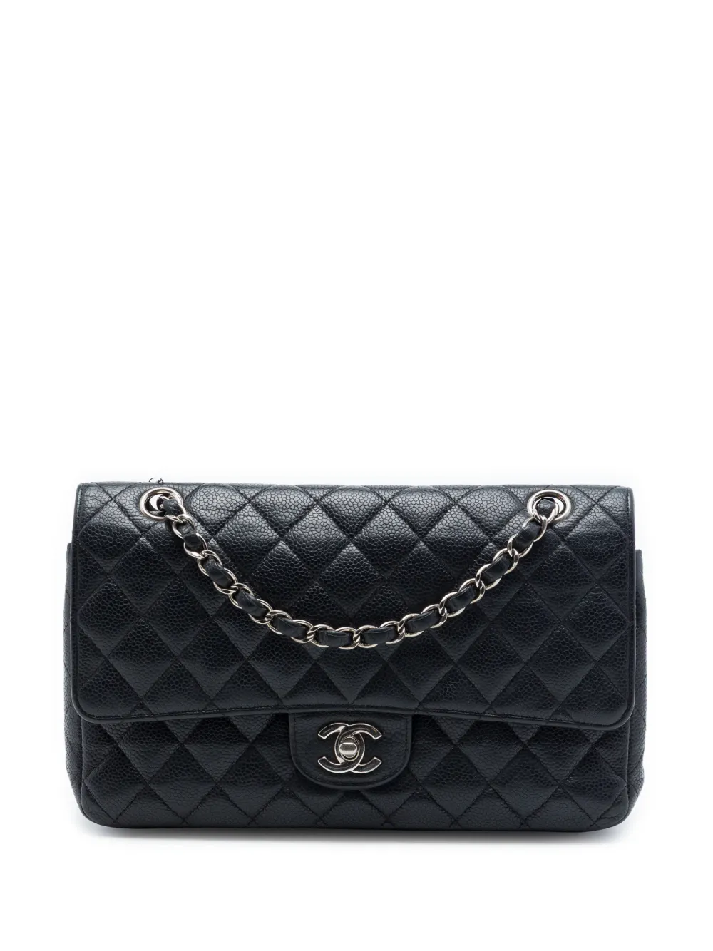CHANEL Pre-Owned 2008-2009 Medium Classic Caviar Double Flap shoulder bag - Nero
