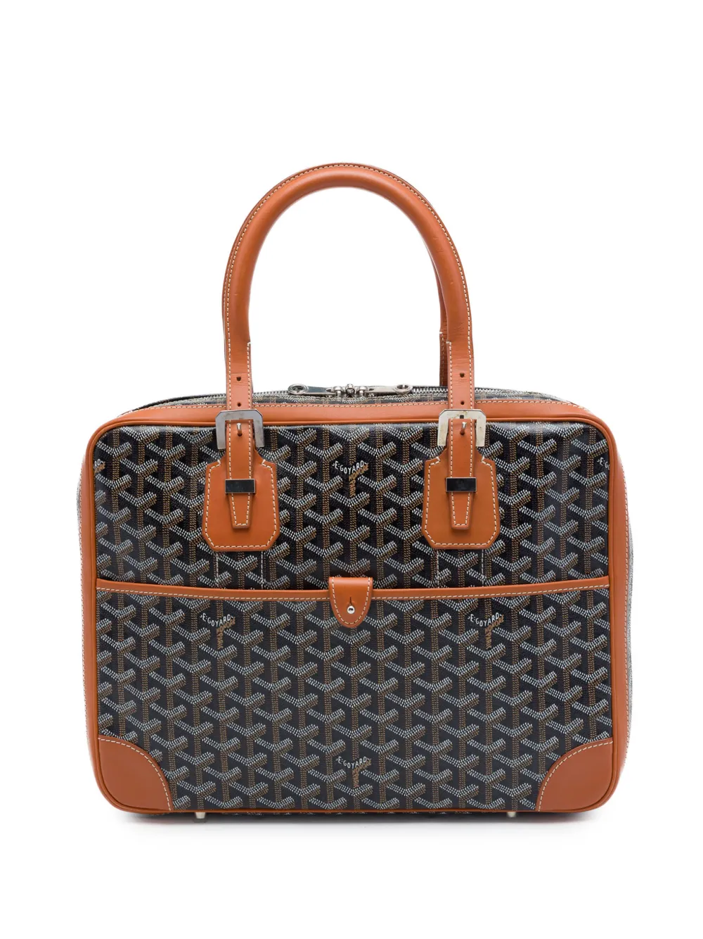 Pre-owned Goyard 2007 Ine Ambassade Pm Business Bag In Black