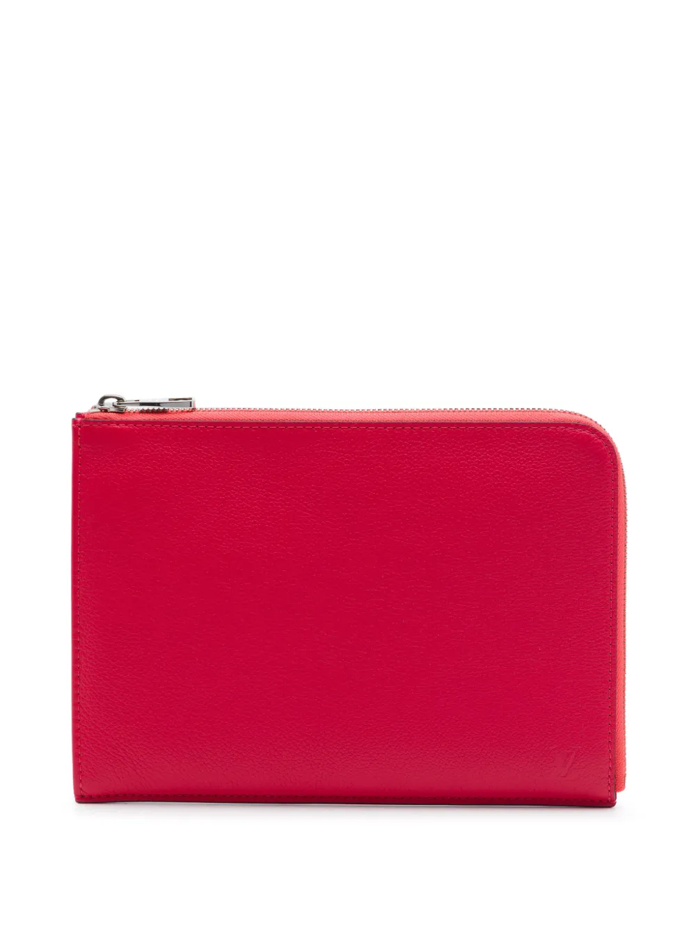 Pre-owned Louis Vuitton 2017 Taurillon Pochette Jour Pm Clutch Bag In Red