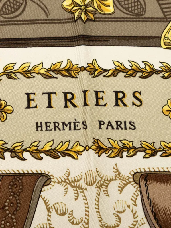 Hermès Pre-Owned 2000-2026 Etriers Silk Scarf 90 Scarves
