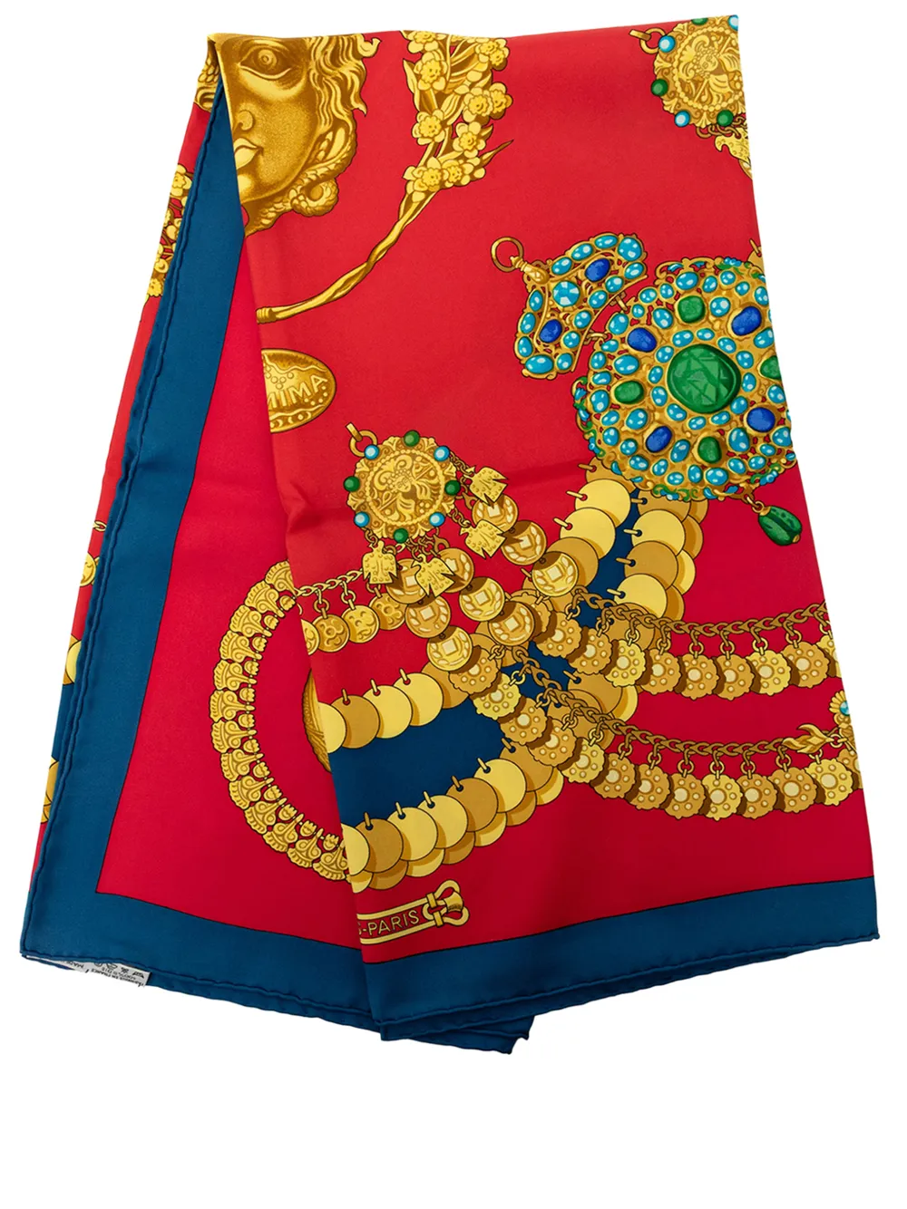 Pre-owned Hermes 1994 Kosmima Silk Scarf 90 Scarves In Red