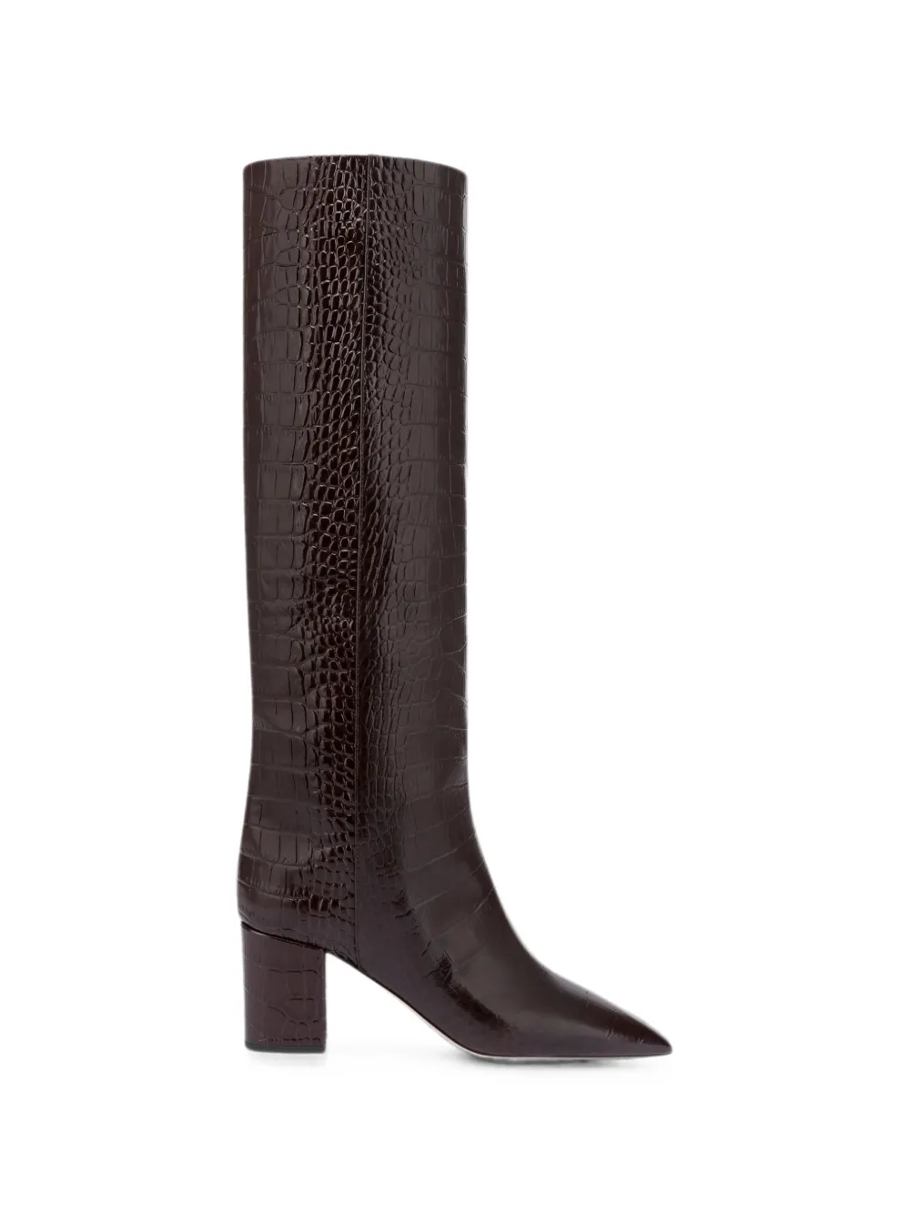Paris Texas Anja crocodile-embossed leather boots Bruin