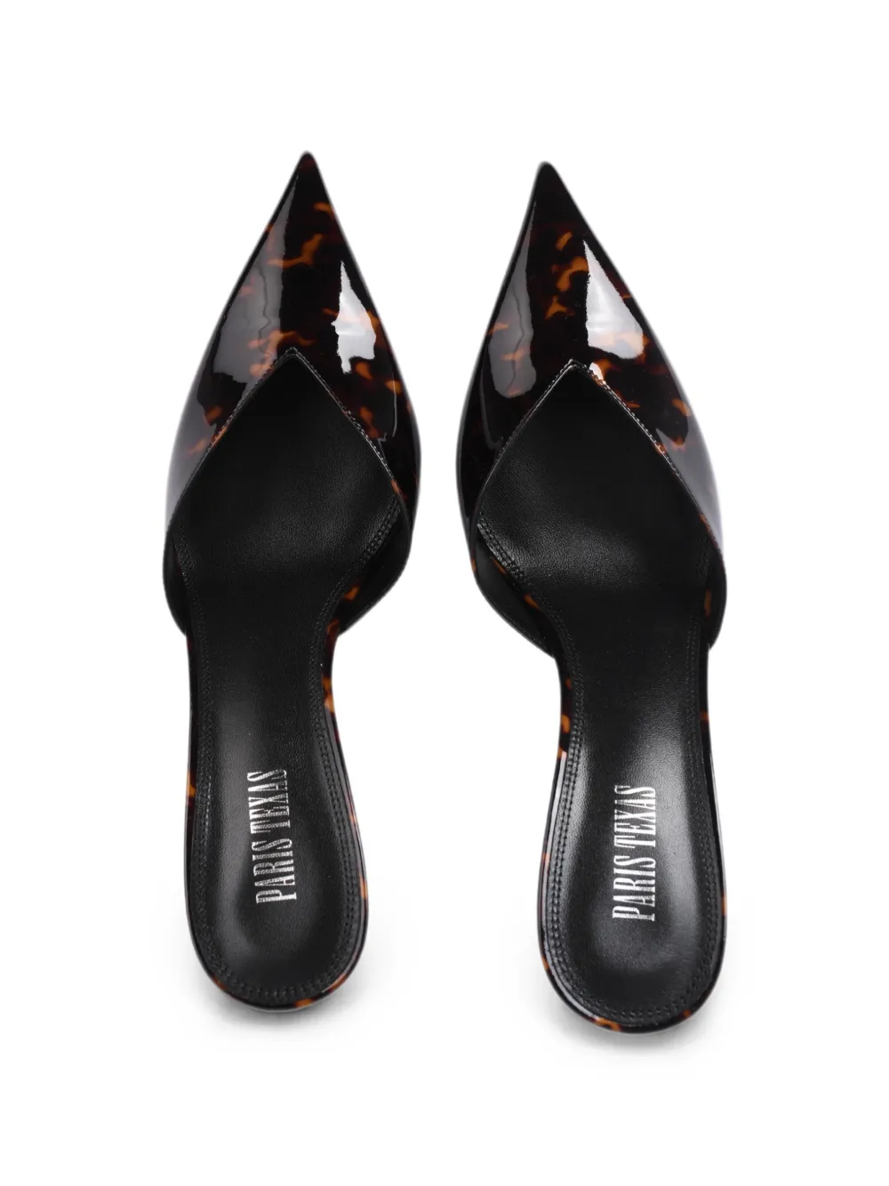 Paris Texas Lidia tortoiseshell-effect patent-leather mules Bruin