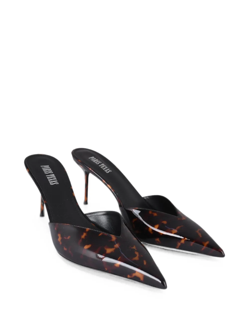 Paris Texas Lidia tortoiseshell-effect patent-leather mules Bruin