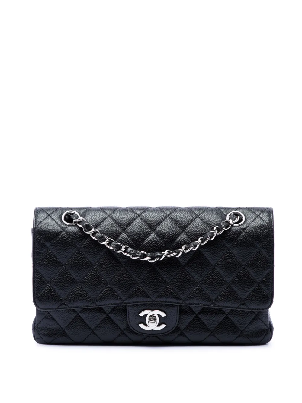 CHANEL Pre-Owned 2009-2010 Medium Classic Caviar Double Flap shoulder bag - Nero