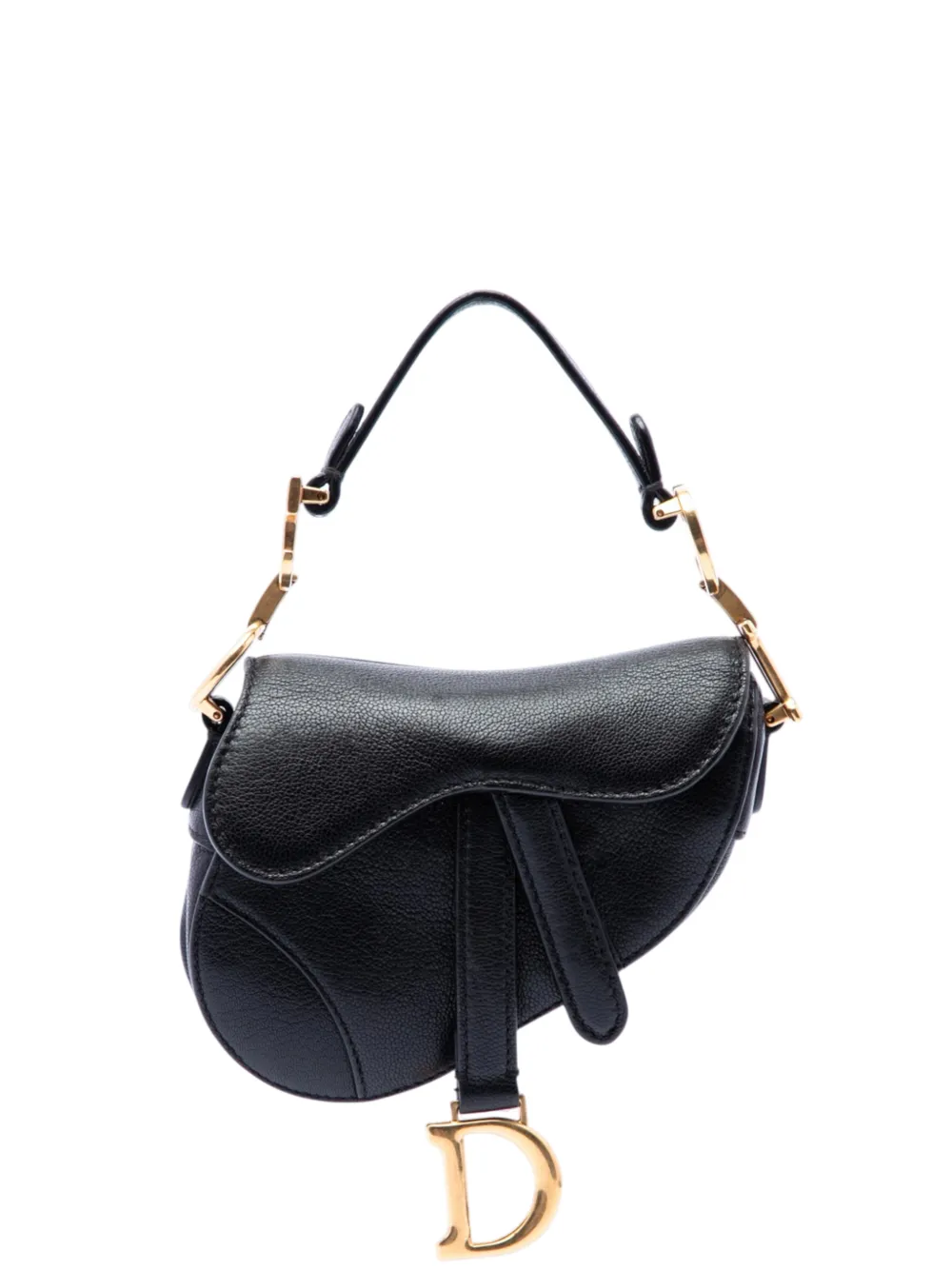 Christian Dior Pre-Owned 2021 Micro Goatskin Saddle satchel - Black