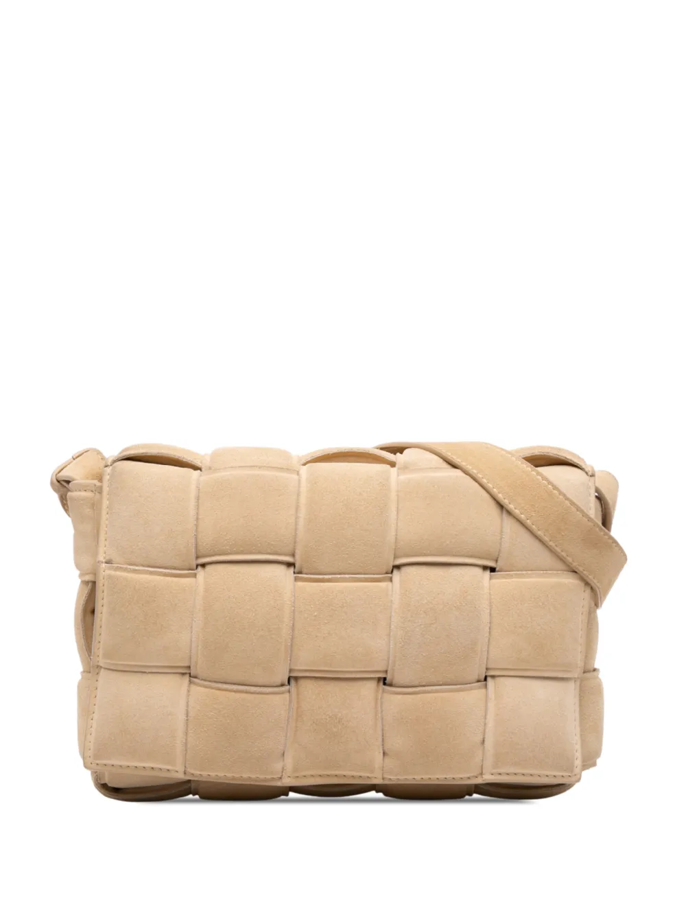 Bottega Veneta Pre-Owned 2012-2026 Suede Intrecciato Padded Cassette crossbody bag - Toni neutri
