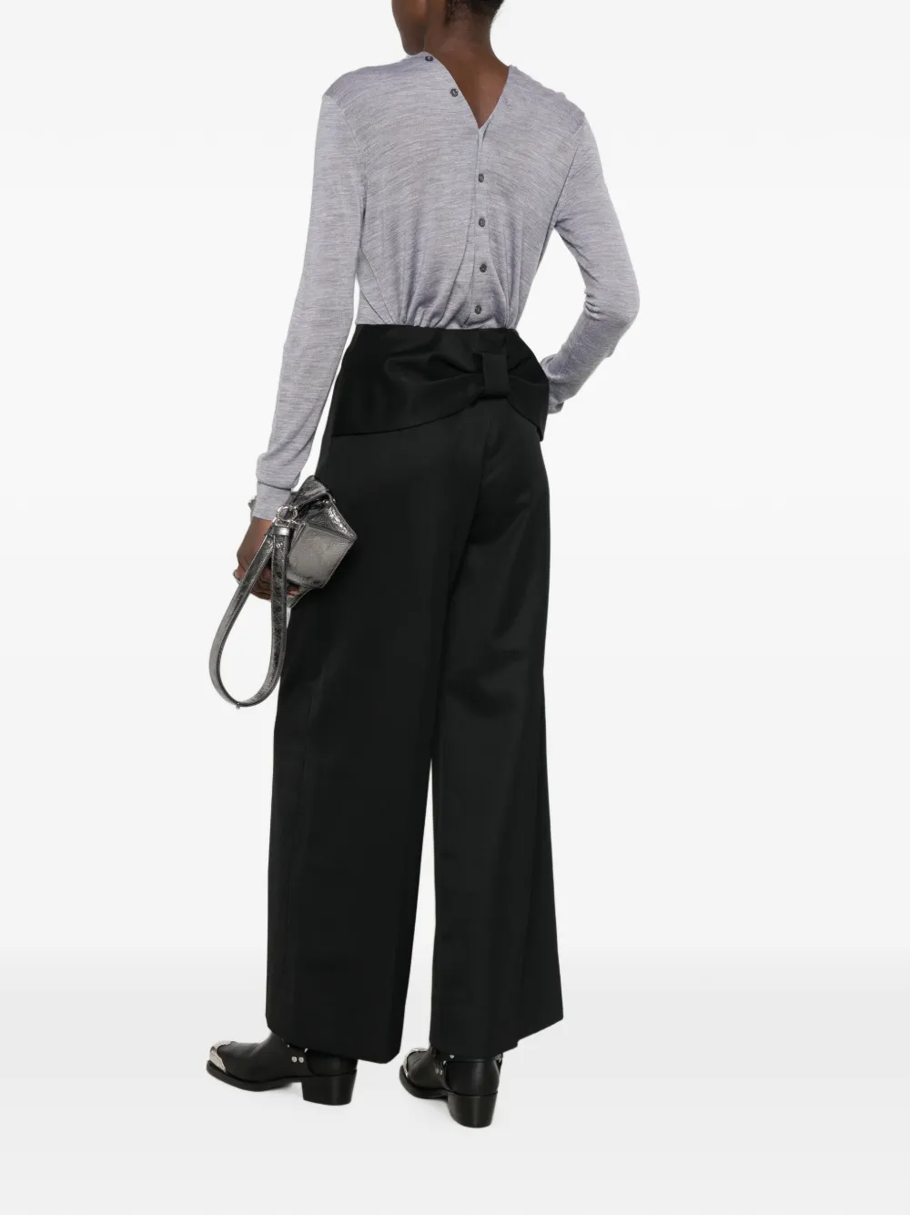 Simone Rocha Broek met strik Zwart