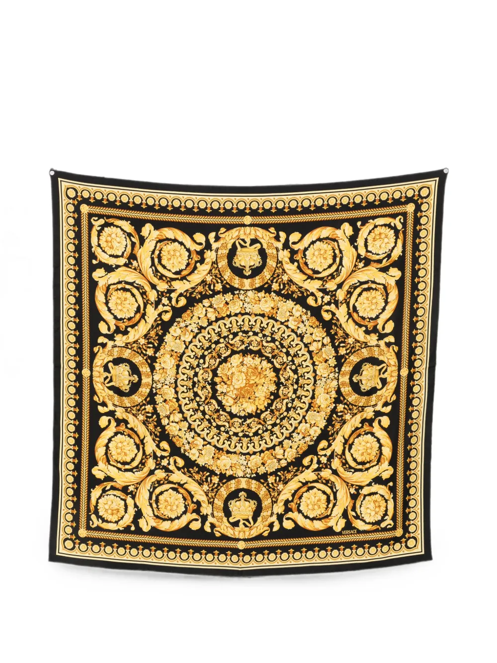 Versace Barocco-print scarf - Black