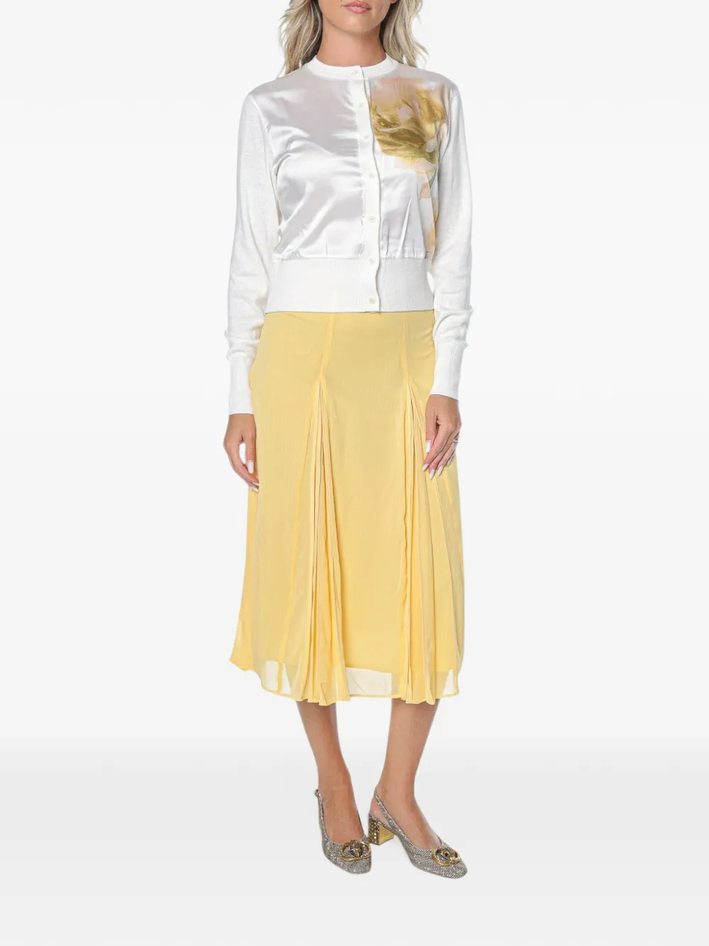 Ted Baker Isalda floral-print cardigan Wit