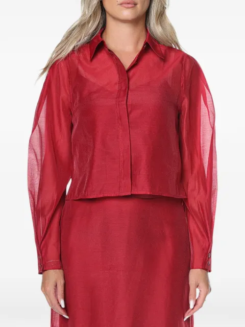 Ted Baker Tilliia cropped organza shirt