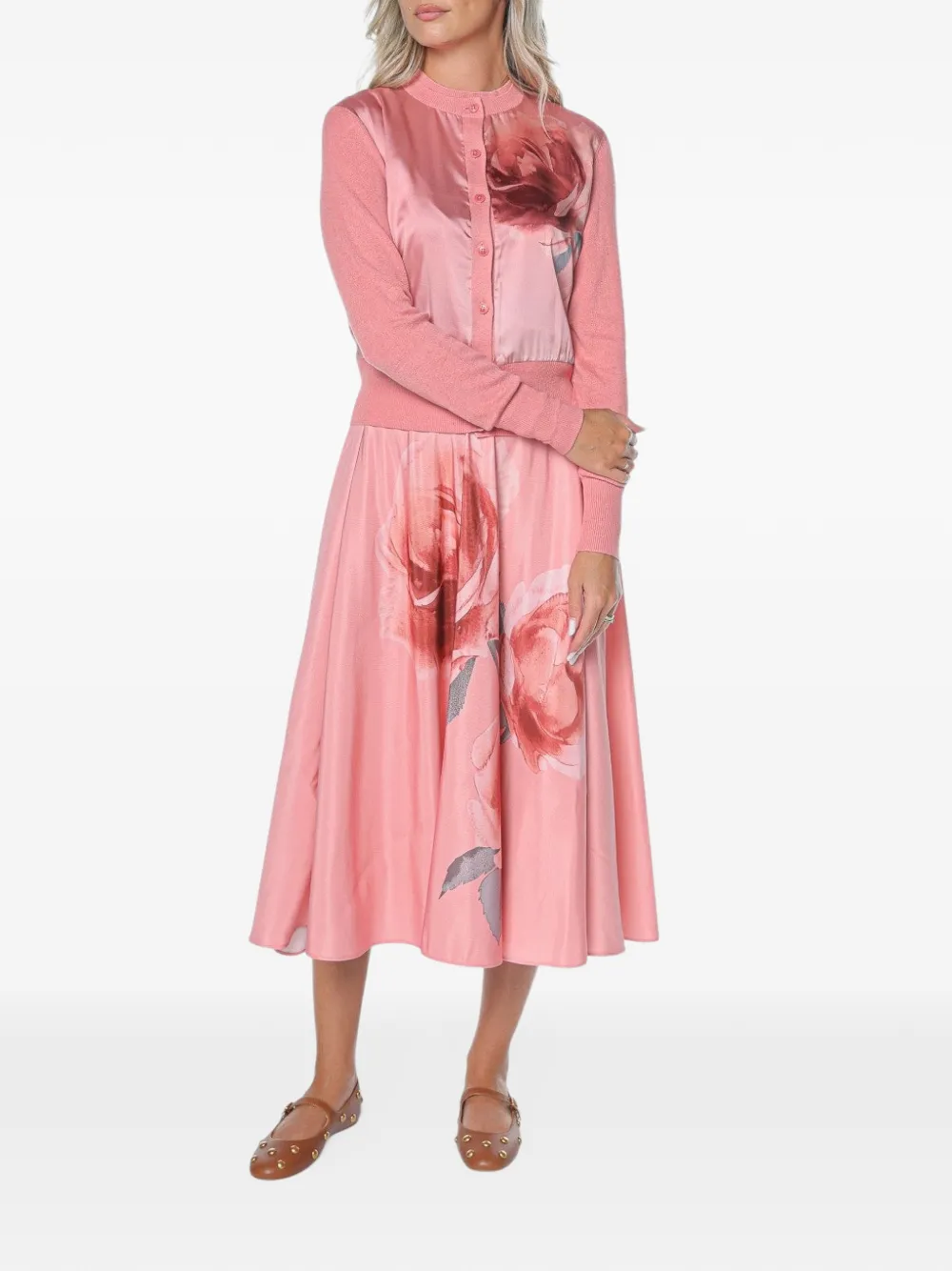 Ted Baker Ilyna floral-print cardigan Roze