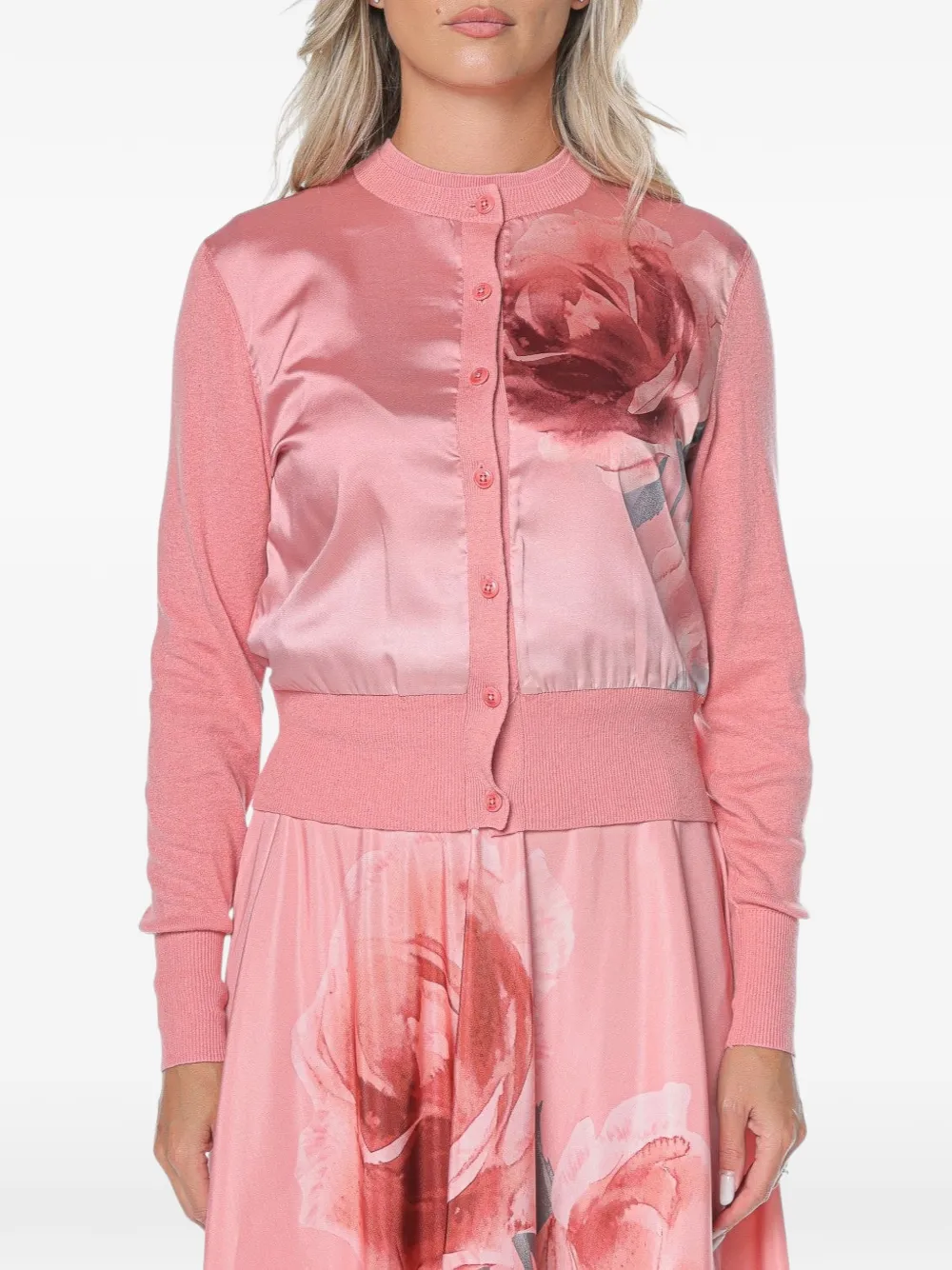 Ted Baker Ilyna floral-print cardigan - Pink