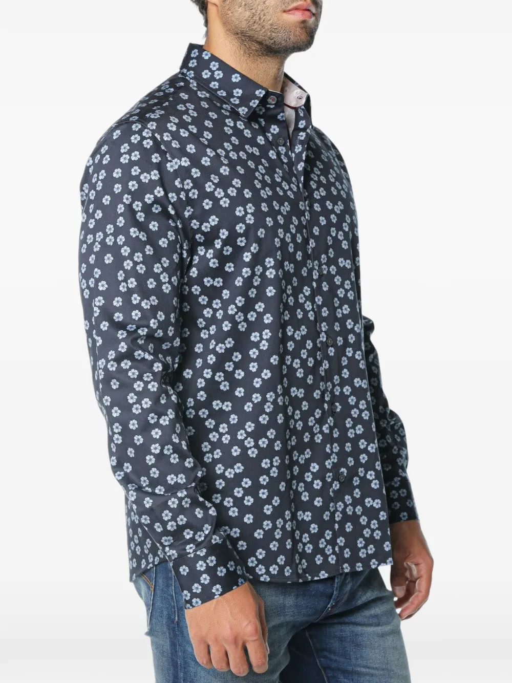 Ted Baker Davison floral-print shirt Blauw