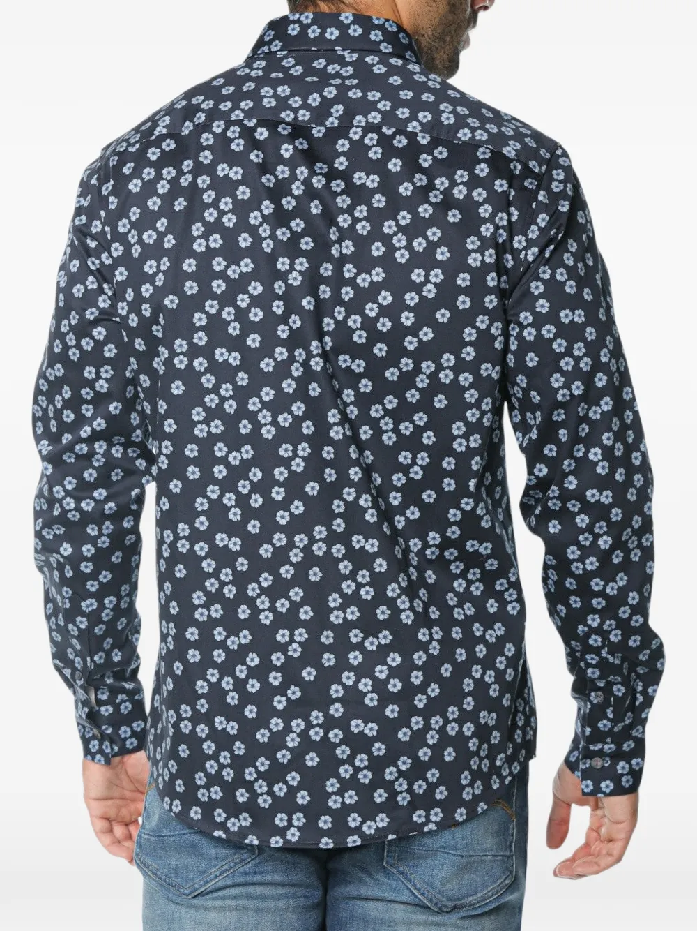 Ted Baker Davison floral-print shirt Blauw