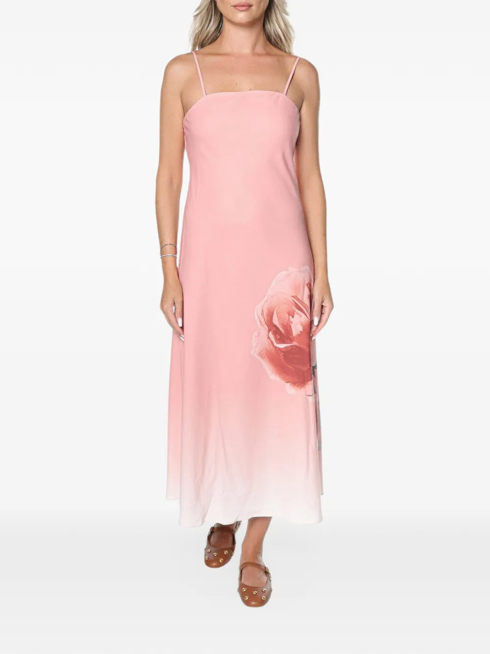 Ted Baker Nahsa floral-print midi dress Roze