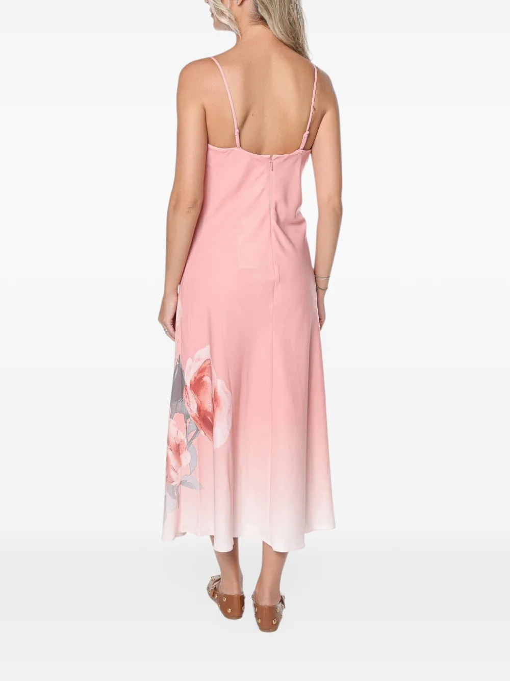 Ted Baker Nahsa floral-print midi dress Roze