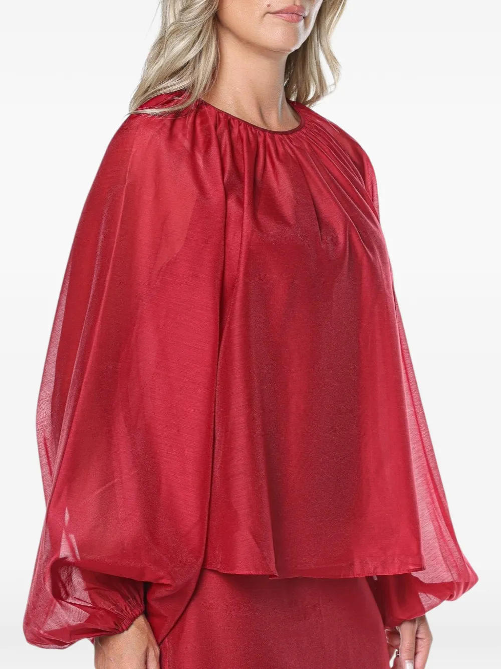 Ted Baker Eelana puff-sleeve blouse Rood