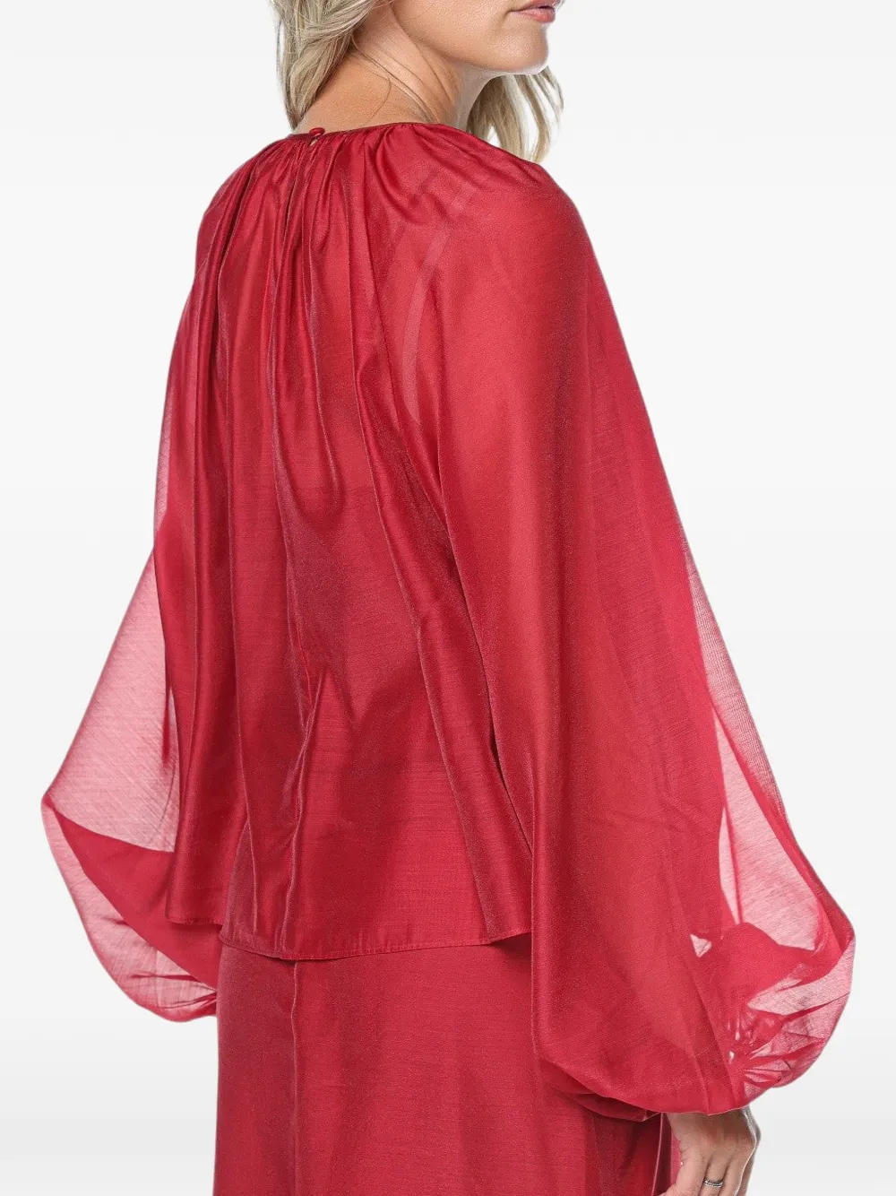 Ted Baker Eelana puff-sleeve blouse Rood