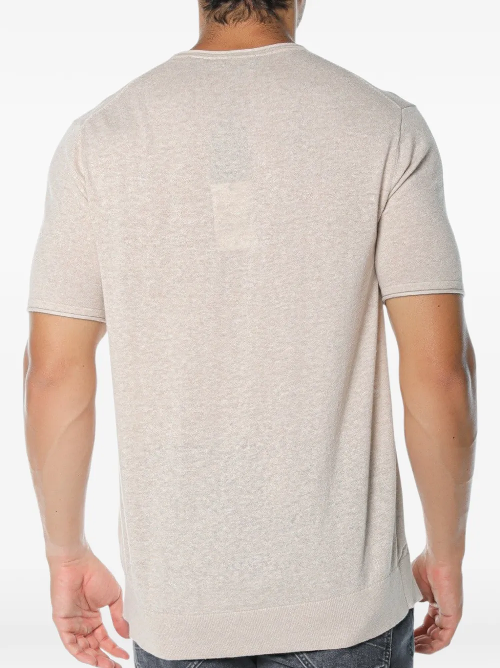 Ted Baker Curran roll-edge T-shirt Beige