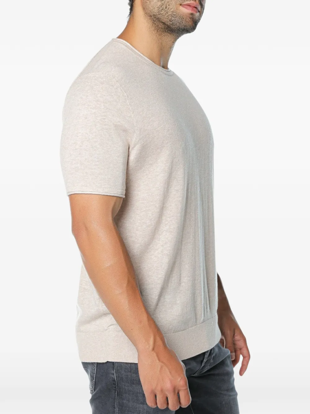 Ted Baker Curran roll-edge T-shirt Beige
