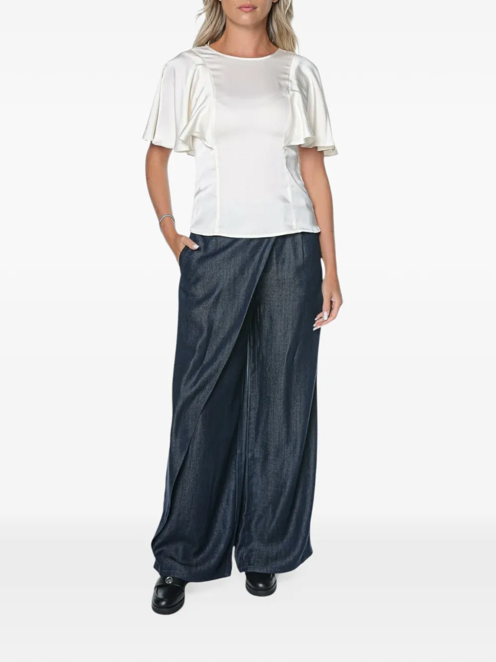 Karl Lagerfeld Jeans met overlap Blauw