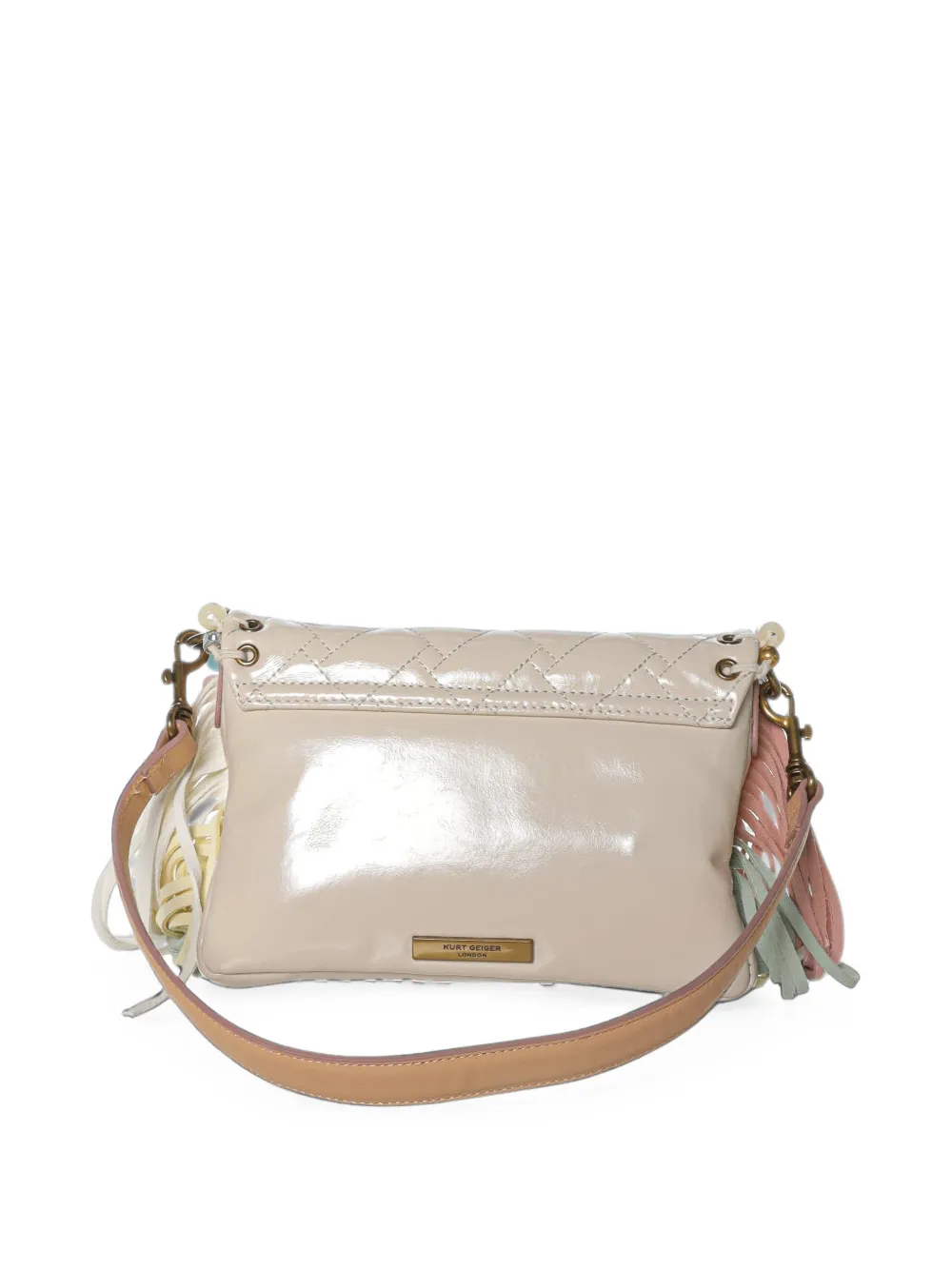 Kurt Geiger London Oxford schoudertas met franje Beige