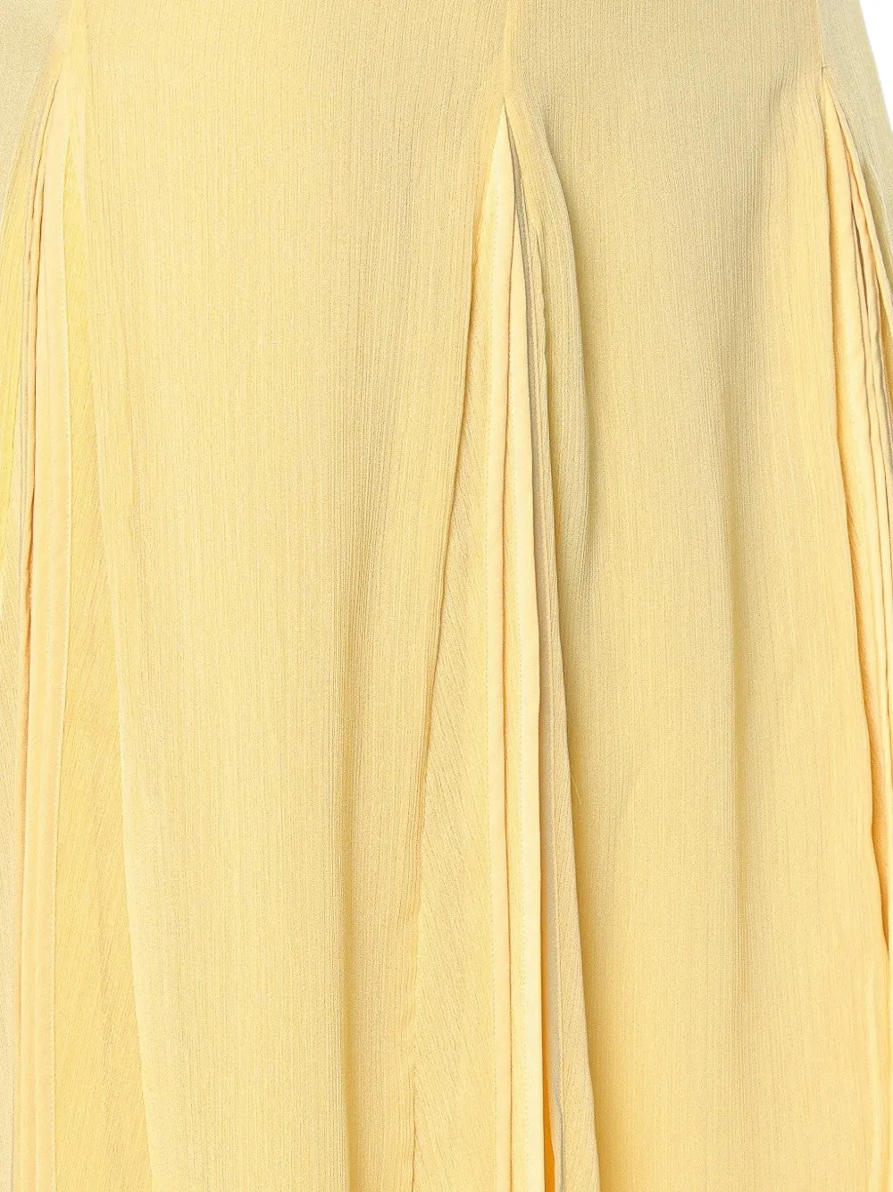 Ted Baker pleat-detail midi skirt Geel