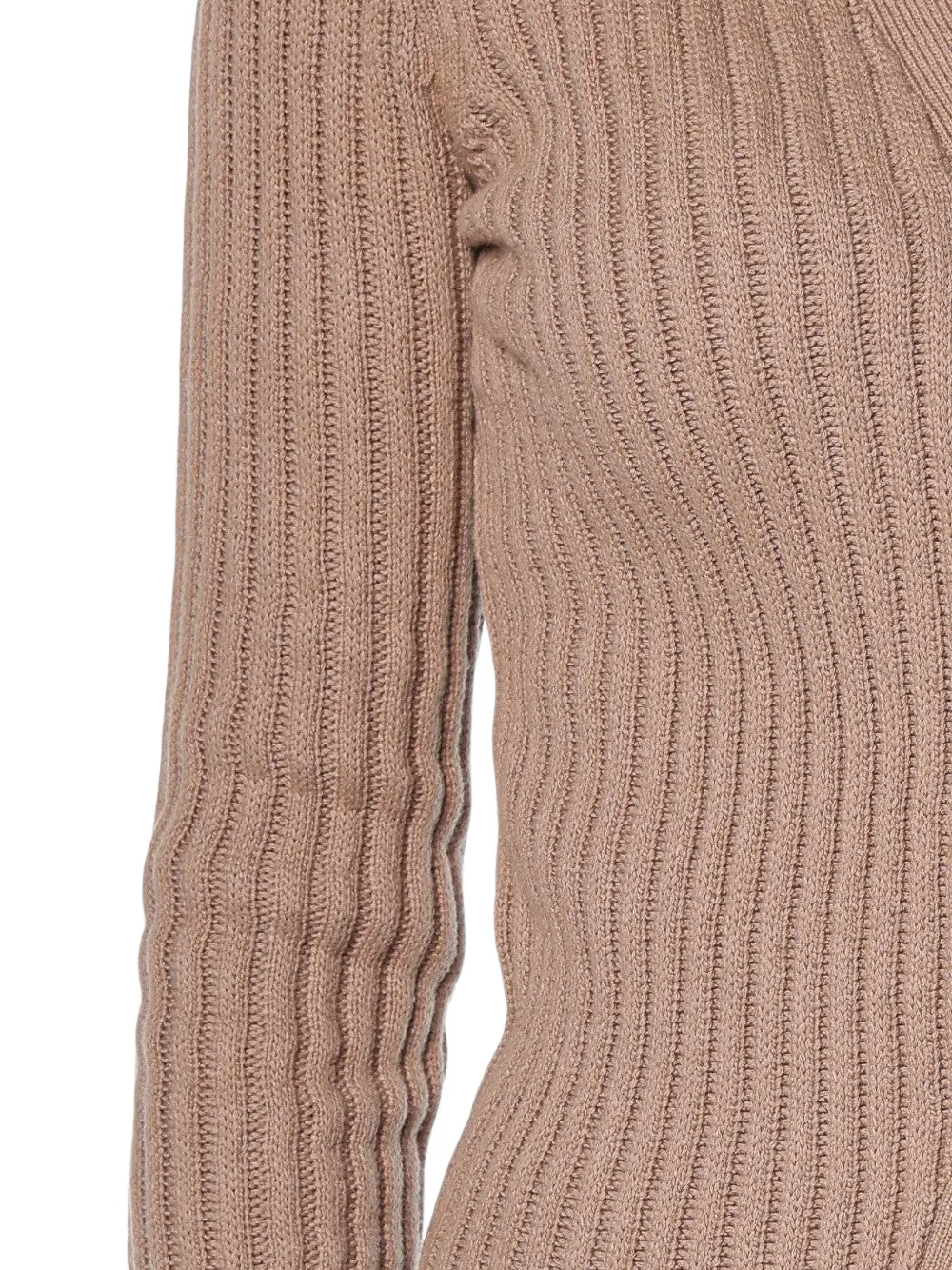 DKNY ribbed-knit button-up cardigan Beige