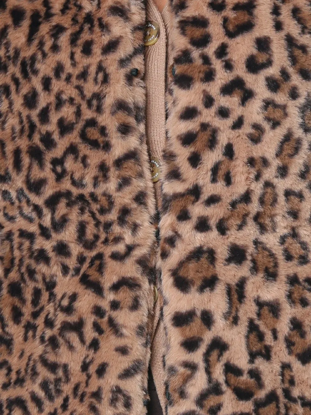 DKNY leopard-print faux-fur vest Bruin