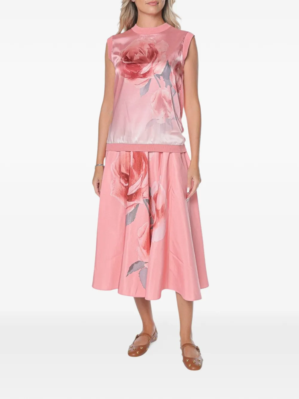 Ted Baker Darraa midi skirt Roze