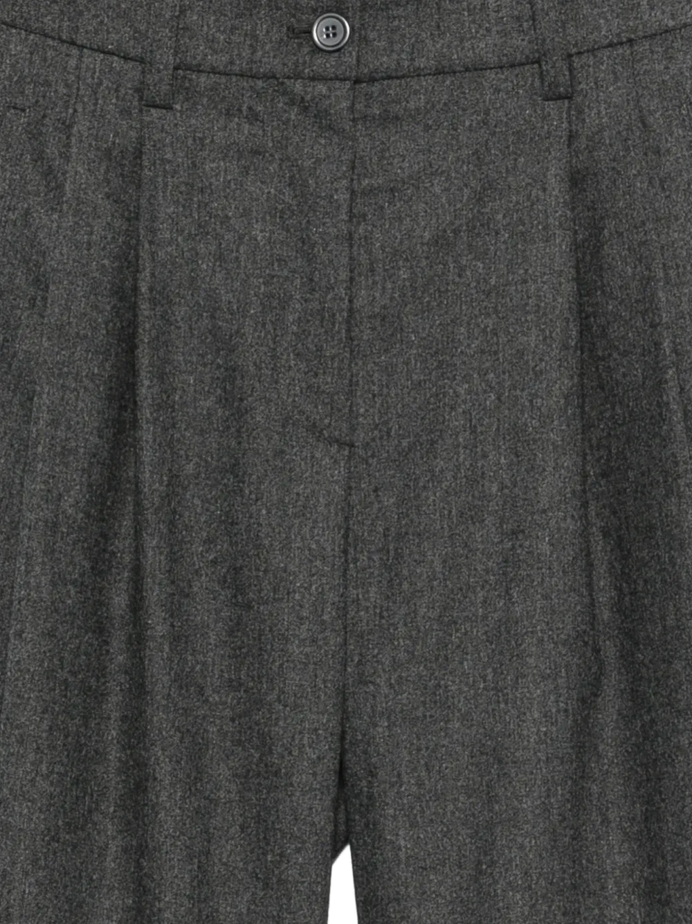 Emporio Armani Signature Capsule wollen flanellen geplooide bermuda shorts Grijs