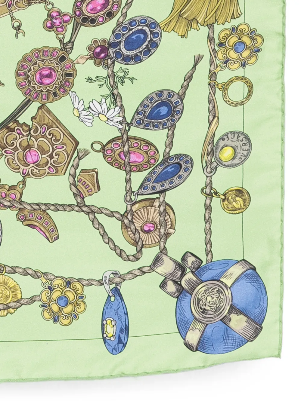 Versace Broken Jewels zijden sjaal Groen