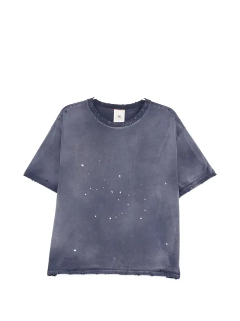 MOOJI MOOJI  camiseta con efecto envejecido y motivo de salpicadura de pintura