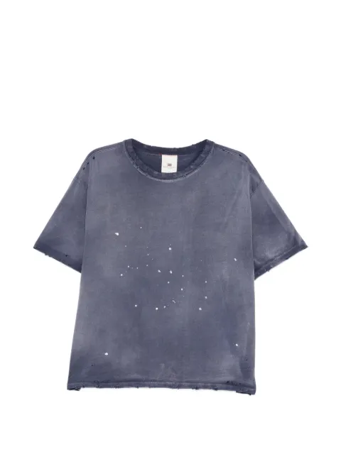 MOOJI MOOJI  camiseta con efecto envejecido y motivo de salpicadura de pintura