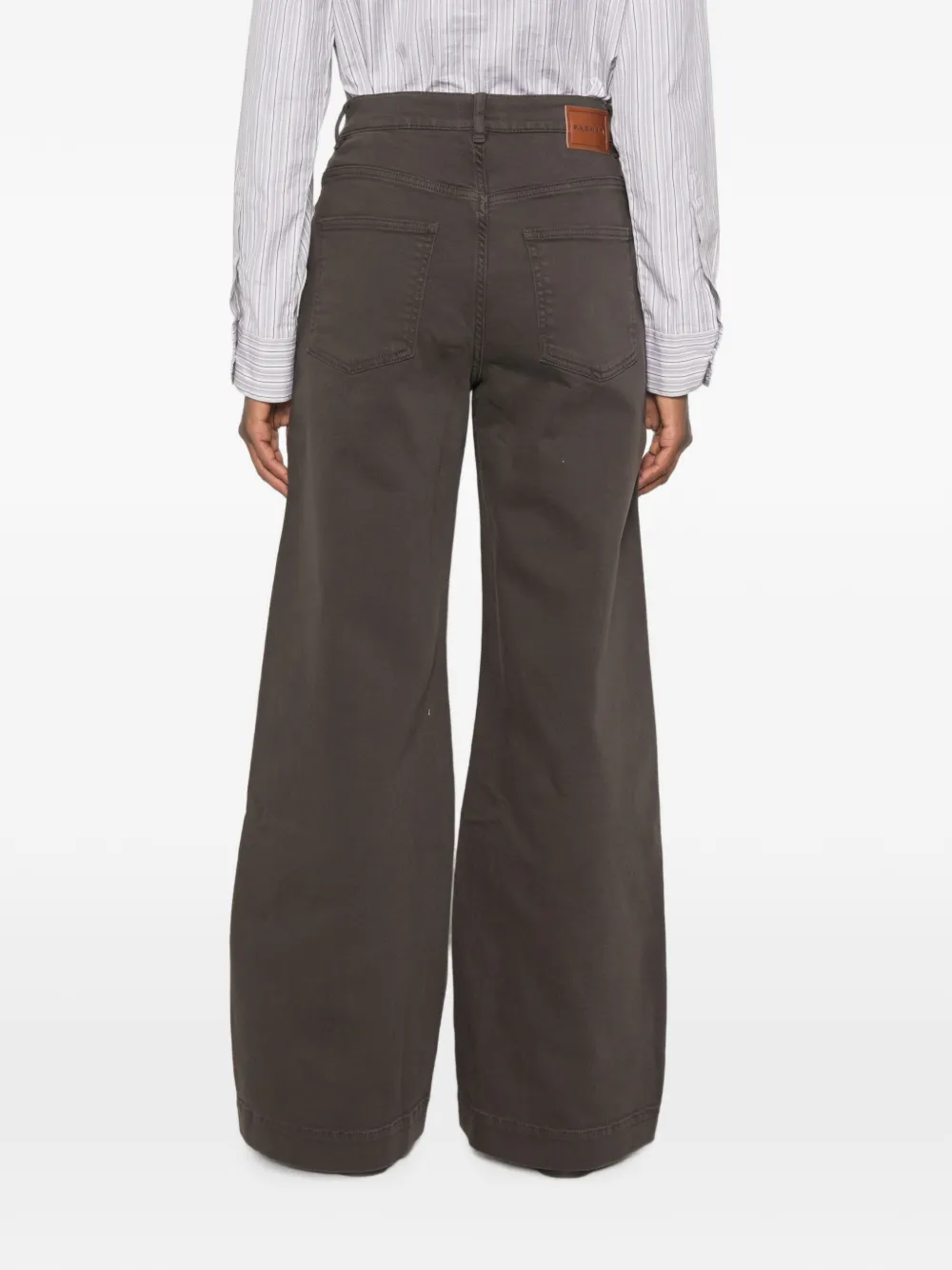 P.A.R.O.S.H. Jeans met wijde pijpen Bruin