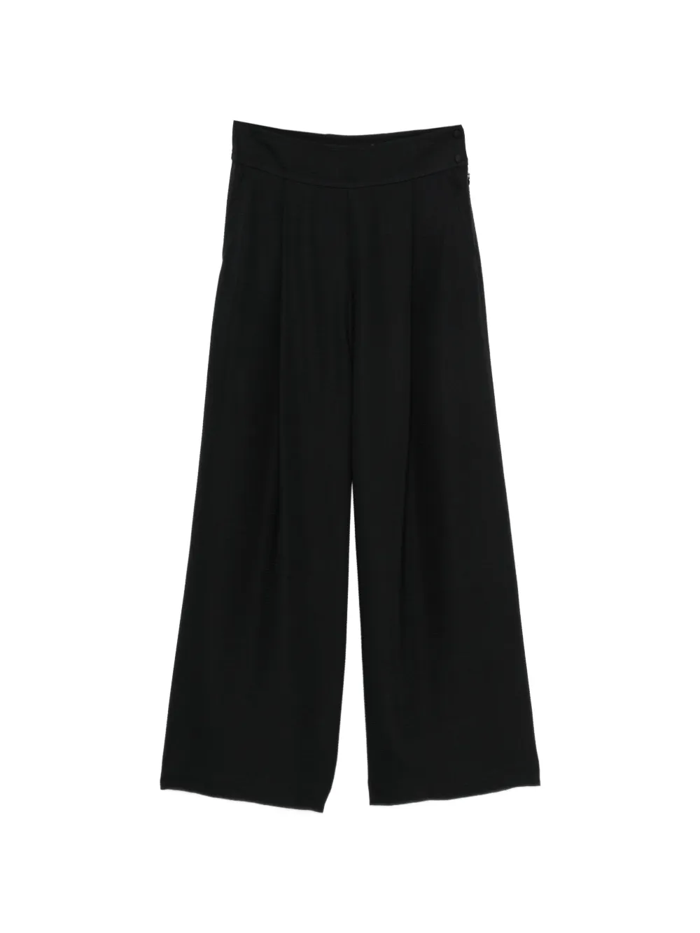 Emporio Armani pleated wide-leg trousers - Nero