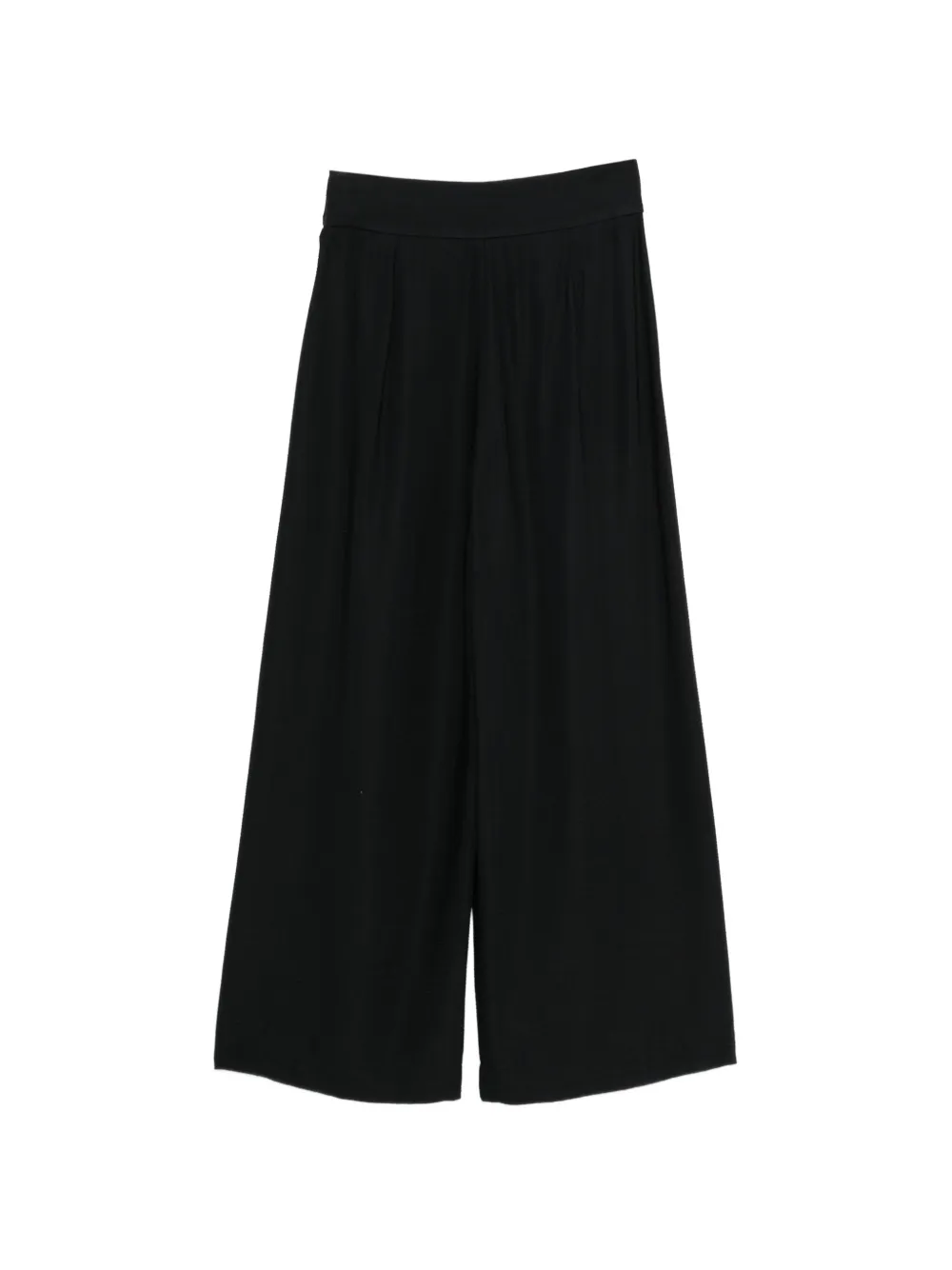 Emporio Armani Plooibroek met wijde pijpen Zwart