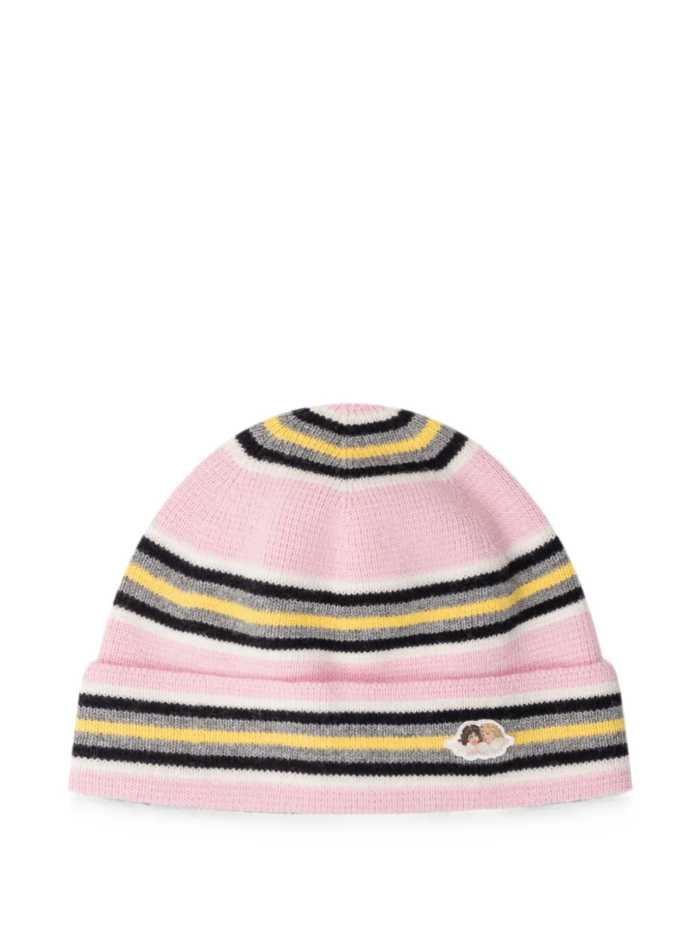 Fiorucci Striped Beanie Hat In Multi