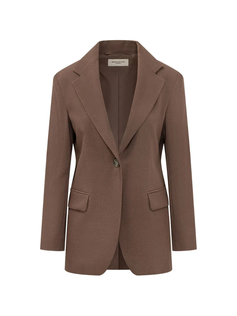 Weekend Max Mara single-breasted woollen cloth blazer - cocoa - Marrone
