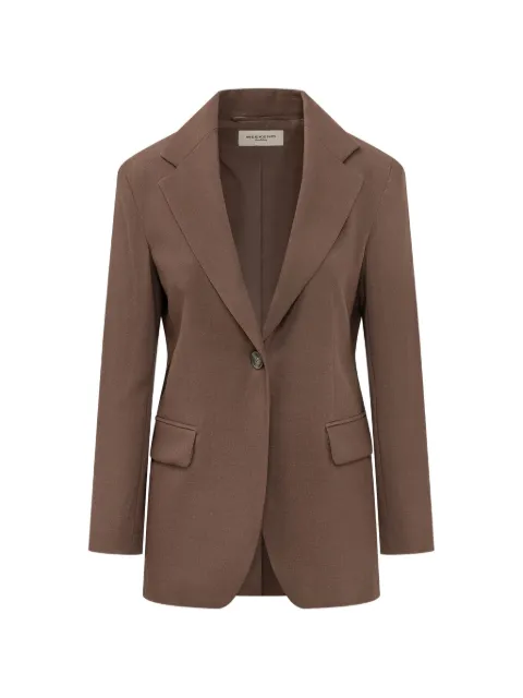 Weekend Max Mara single-breasted woollen cloth blazer - cocoa