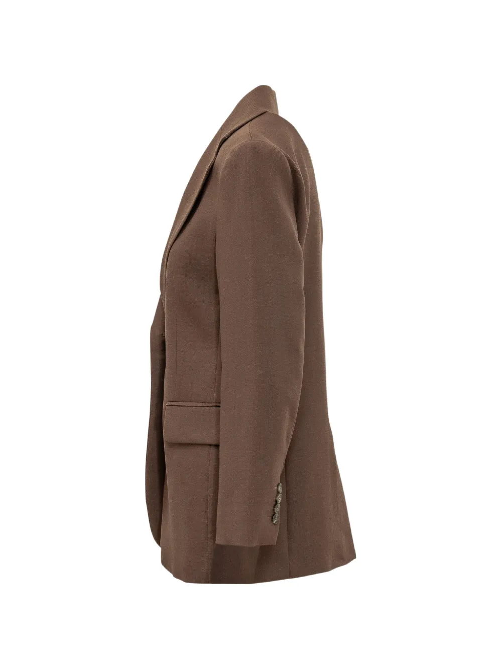 Weekend Max Mara Wollen blazer met enkele rij knopen Bruin