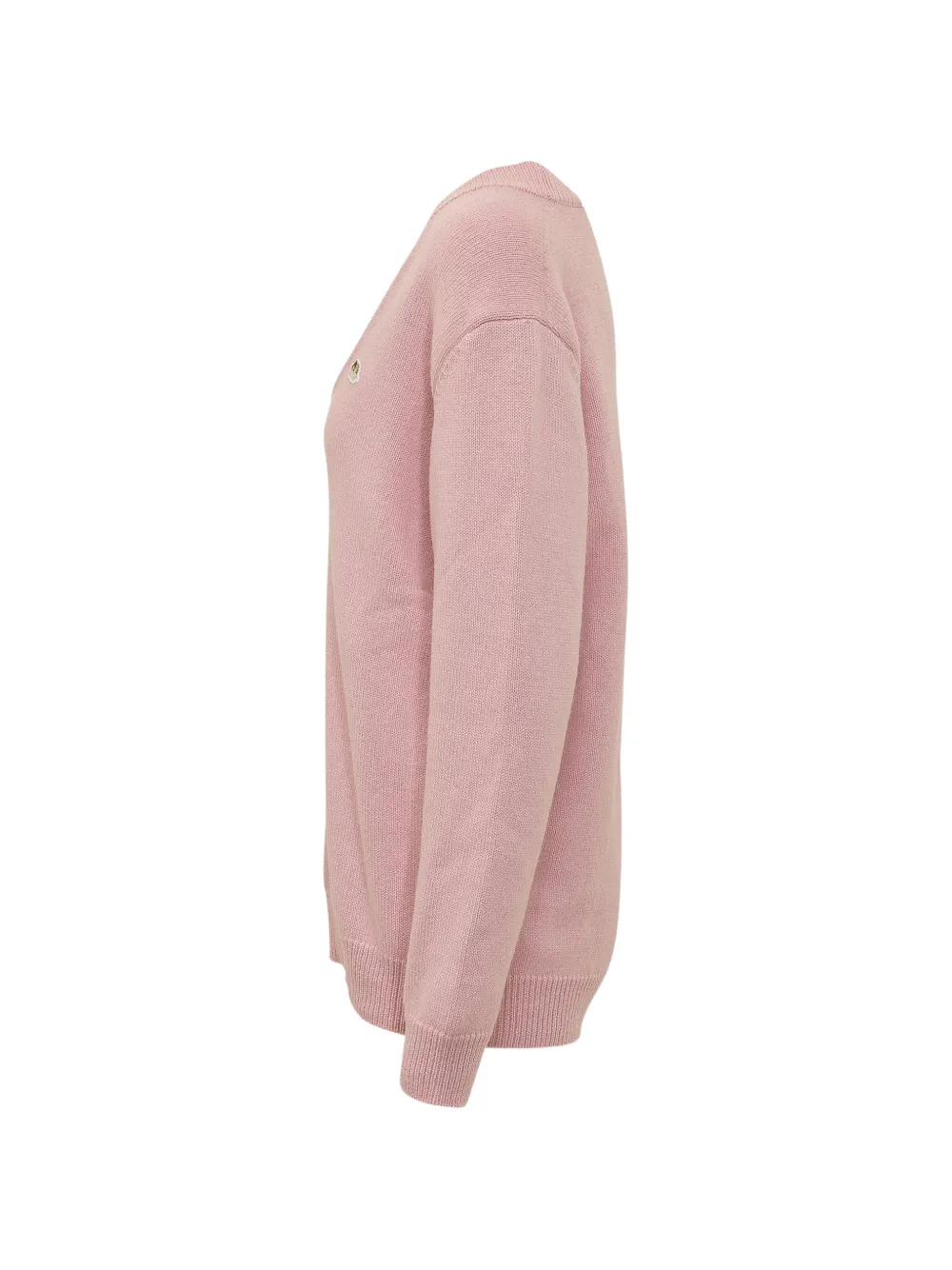 Fiorucci Trui met V-hals en Angels-patch Roze