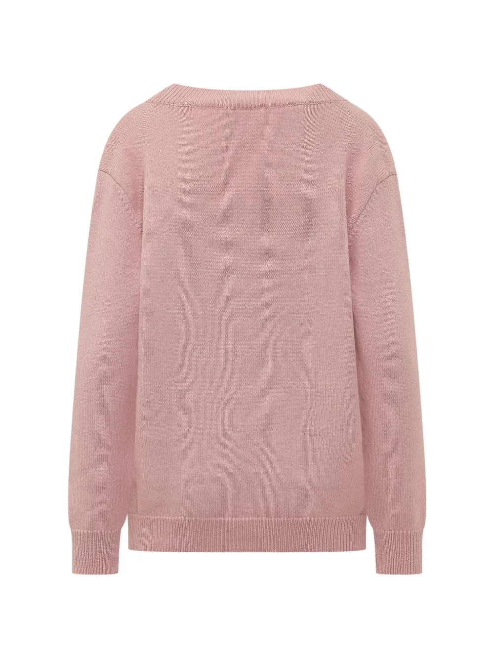 Fiorucci Trui met V-hals en Angels-patch Roze