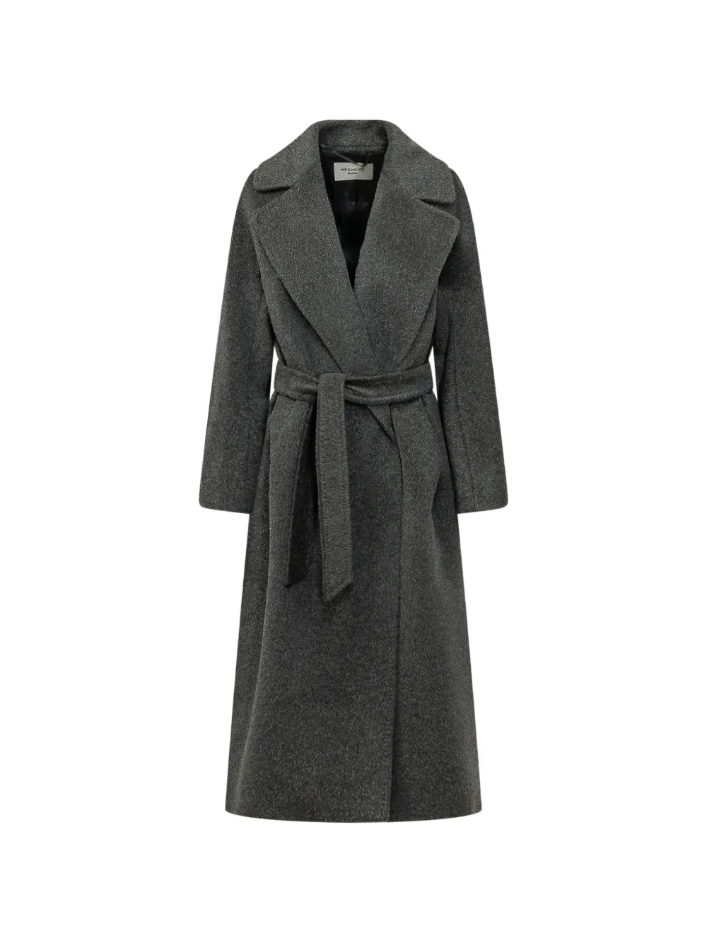 Weekend Max Mara belted brushed-finish coat - Grey